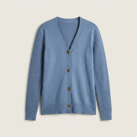Cardigan Índigo Escote V con Botones Carey en plano