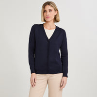 Cardigan con Aplicación de Strass Azul