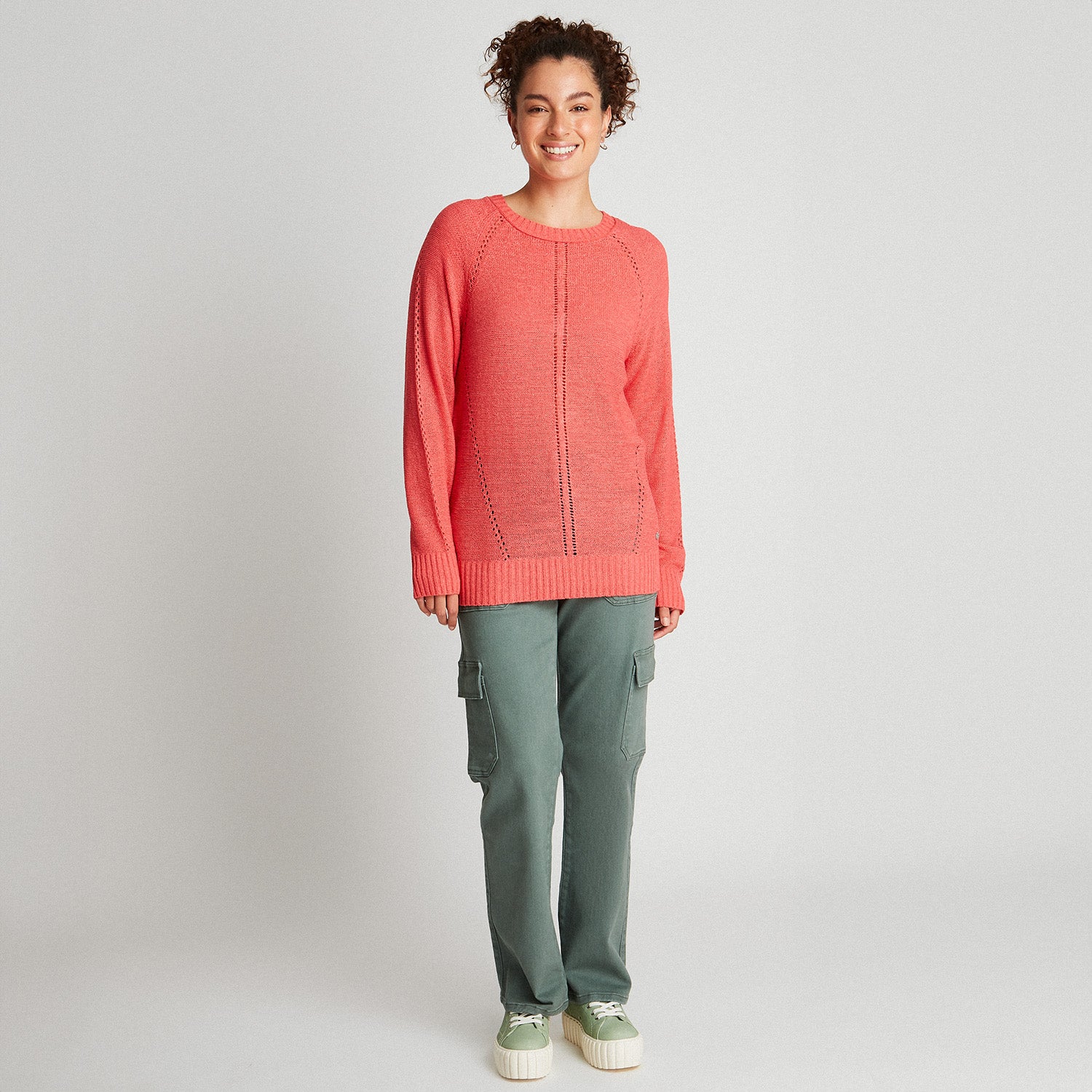 Sweater Calado Coral