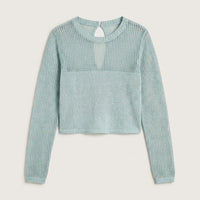 Sweater calado Lúrex con abertura espalda | Acuarela en plano