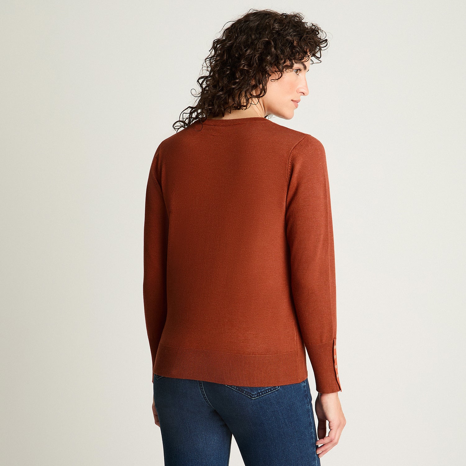 Sweater Escote Redondo Terracota Lorenzo Di Pontti