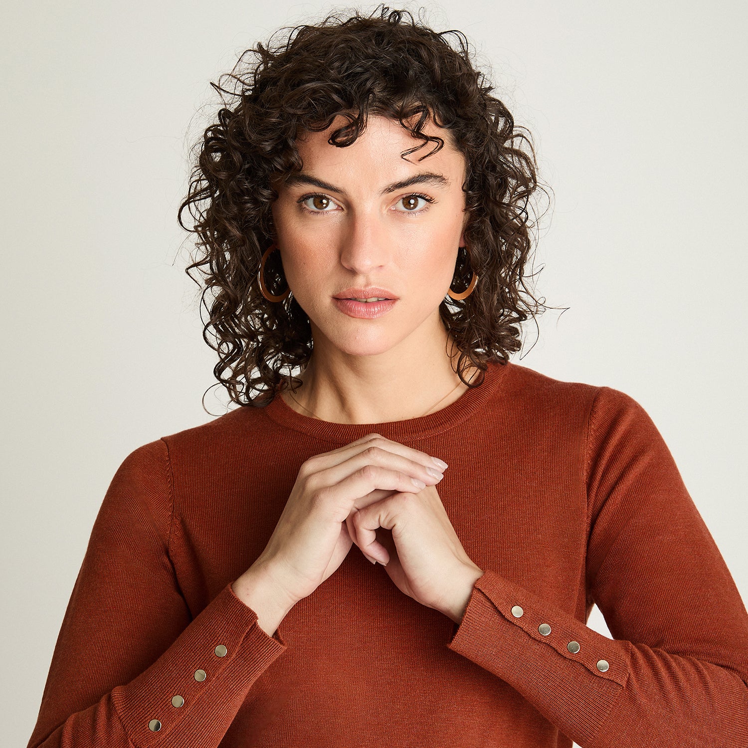 Sweater Escote Redondo Terracota Lorenzo Di Pontti