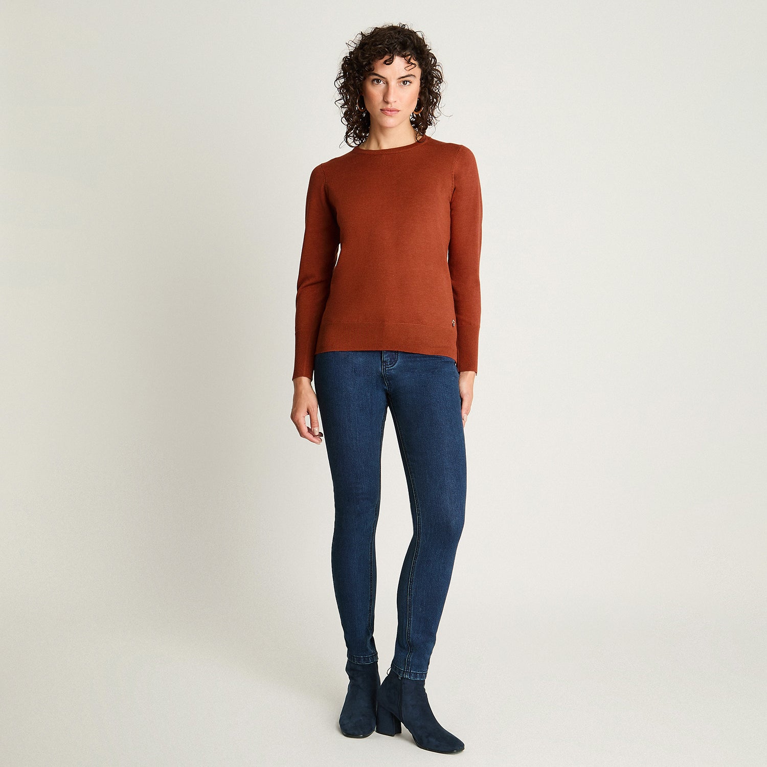 Sweater Escote Redondo Terracota Lorenzo Di Pontti