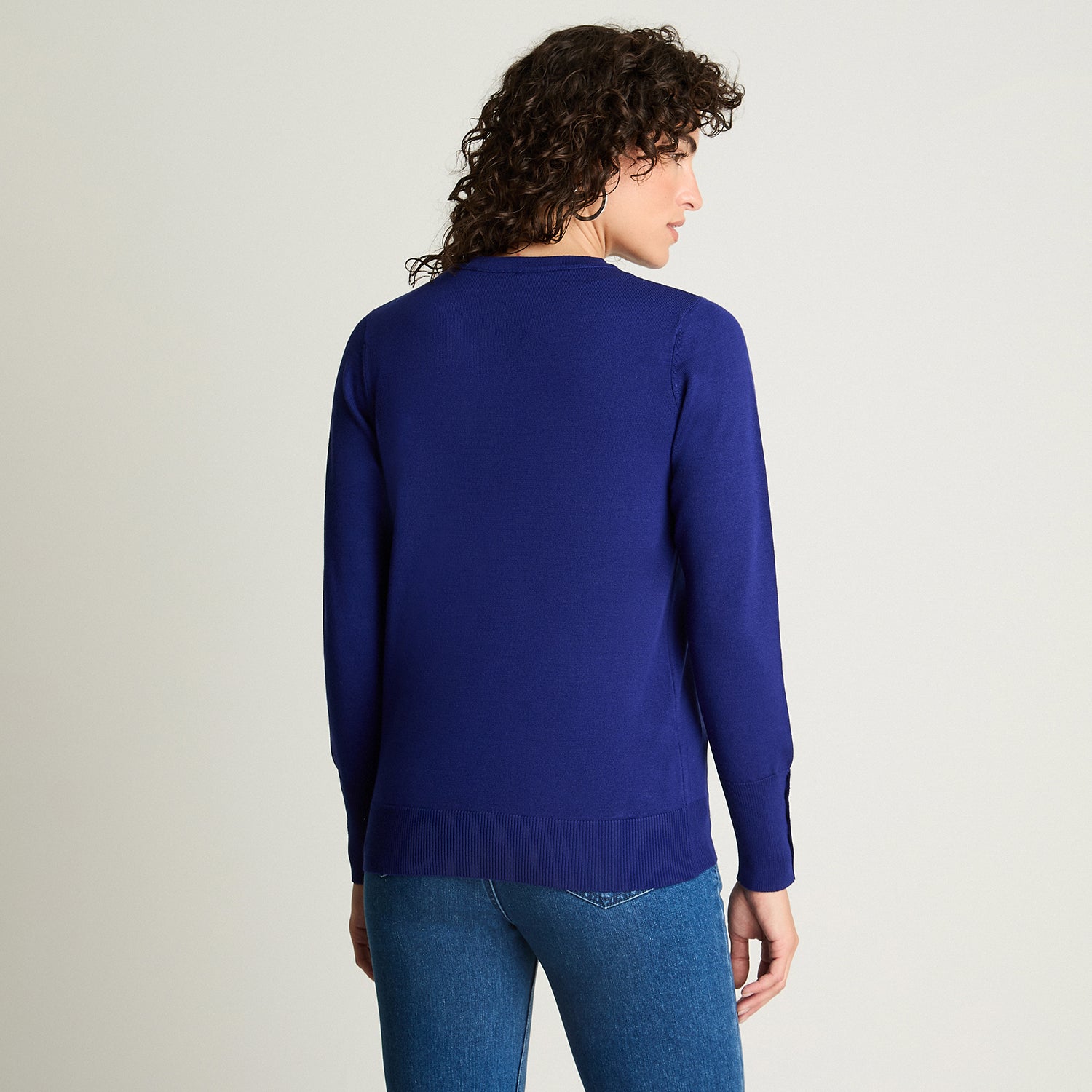 Sweater Escote Redondo Azul Lorenzo Di Pontti