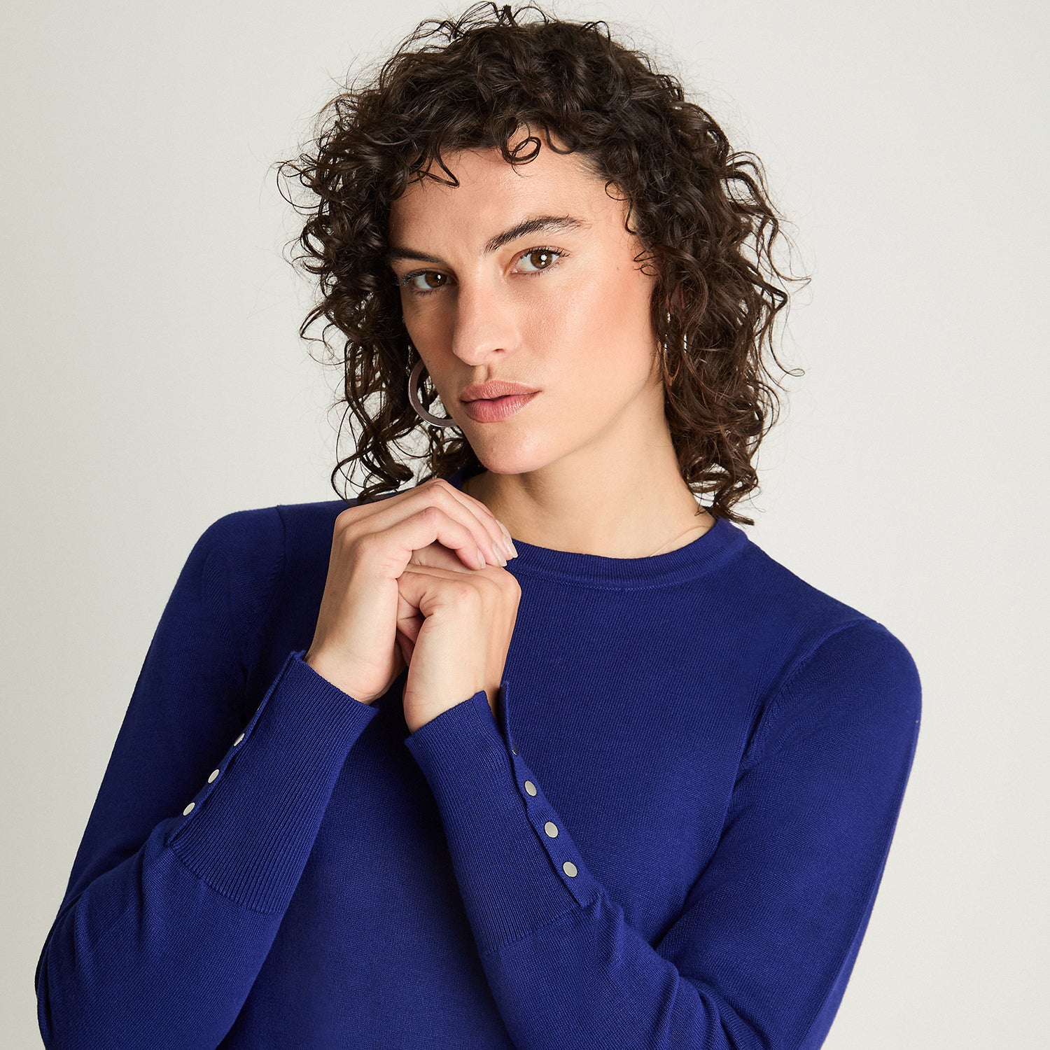 Sweater Escote Redondo Azul Lorenzo Di Pontti