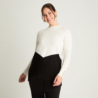 Sweater Manga Larga Bitono Crudo Lorenzo Di Pontti
