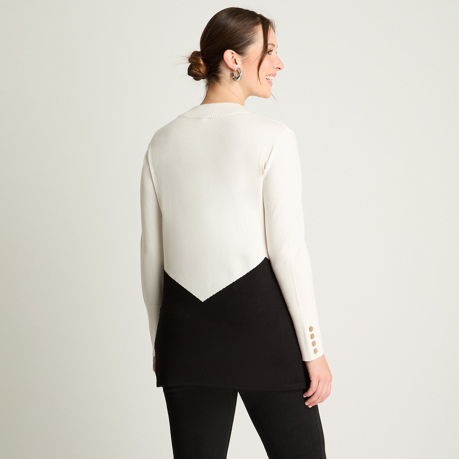 Sweater Manga Larga Bitono Crudo Lorenzo Di Pontti