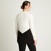 Sweater Manga Larga Bitono Crudo Lorenzo Di Pontti