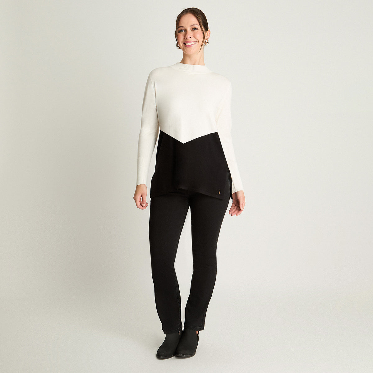 Sweater Manga Larga Bitono Crudo Lorenzo Di Pontti