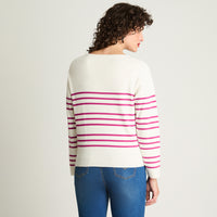 Sweater Cuello Redondo Básico Crudo Curvi