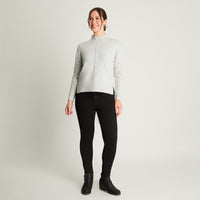 Tejido Manga Larga Cuello Mock Melange Gris Curvi