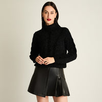 Tejido Chenille Holgado Negro