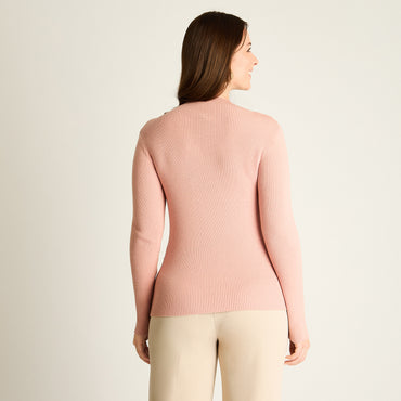Sweater Rosado con Detalles Decorativos