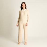 Sweater Arena con Cuello Camisero