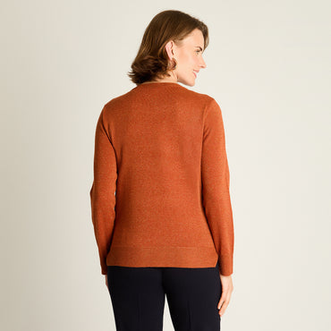 Sweater Terracota con Textura Suave