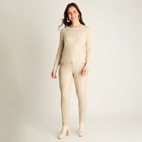 Sweater Arena con Ribete Contrastado