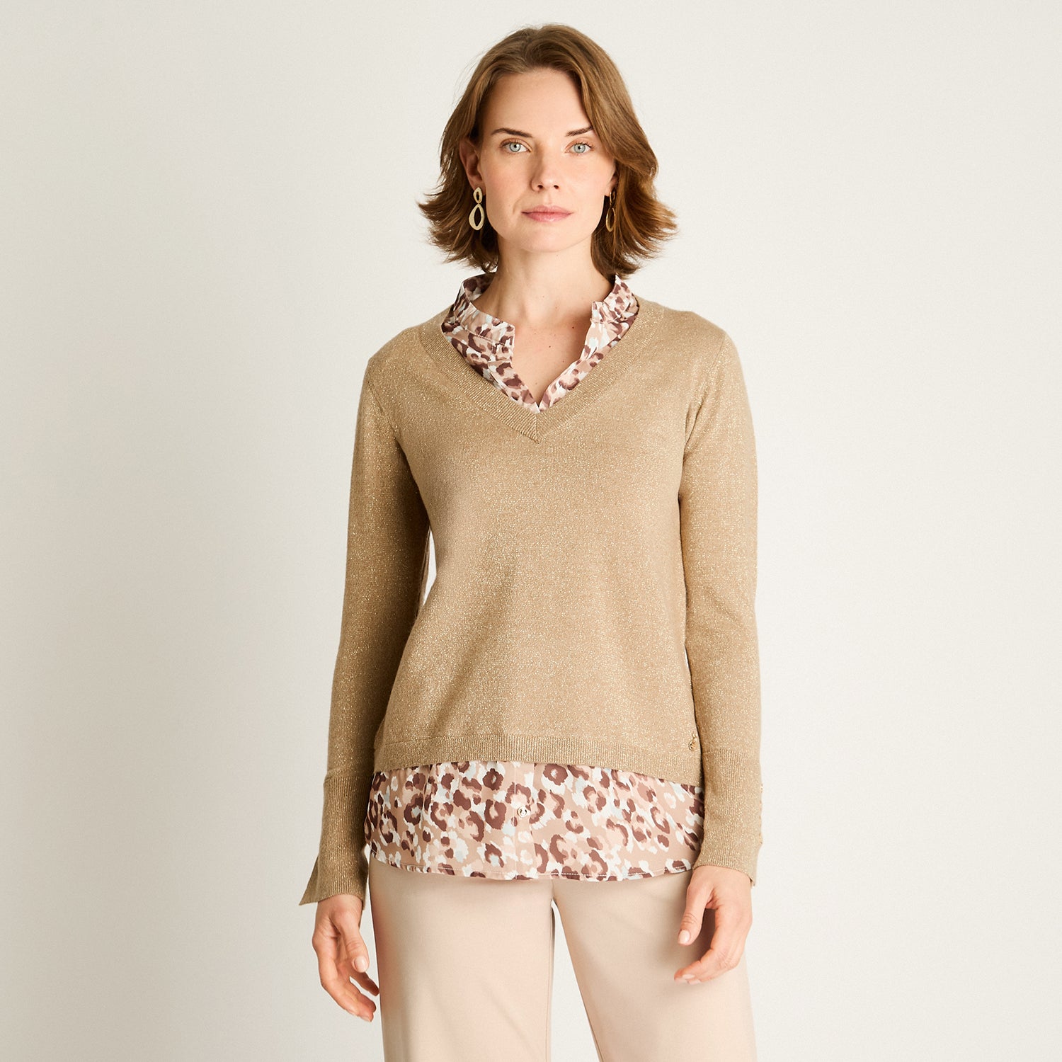 Sweater Beige Twin Set