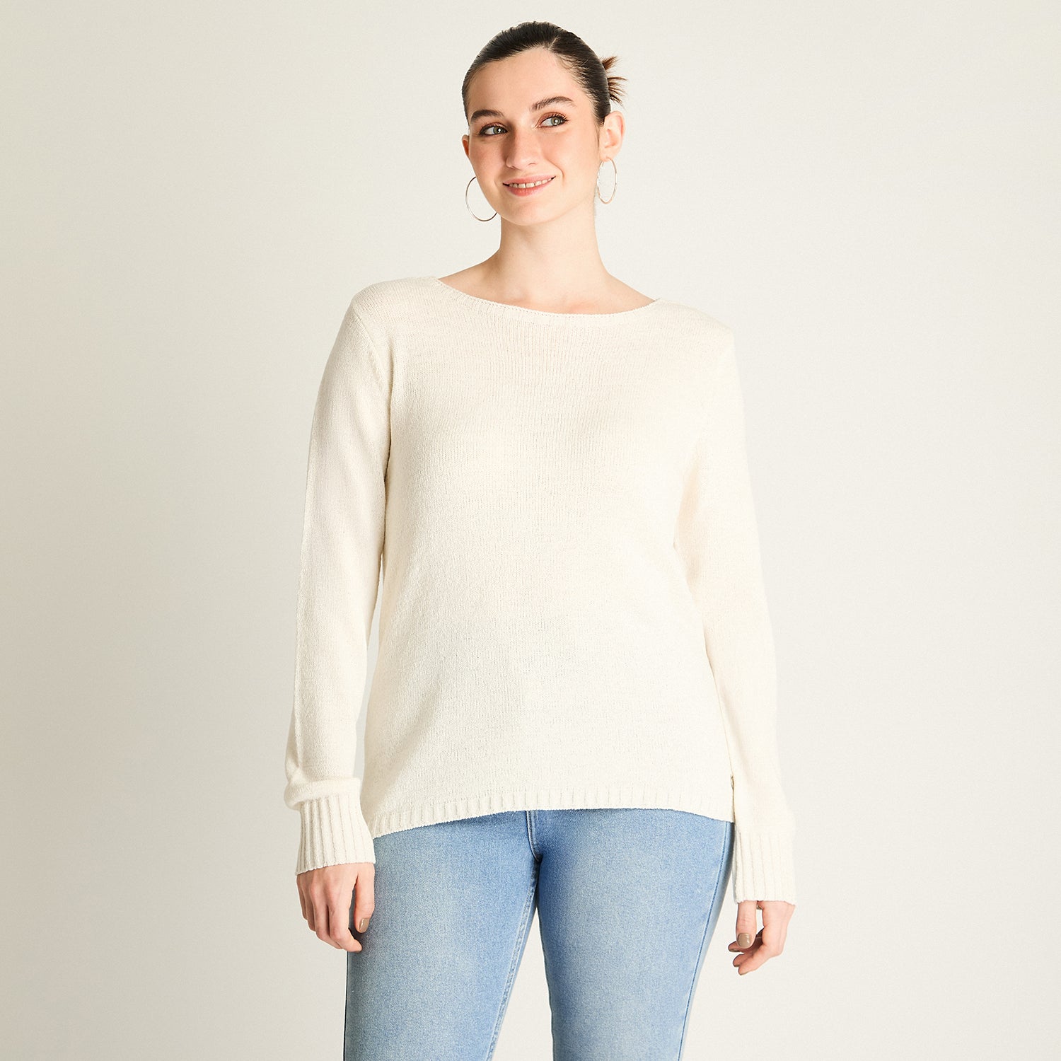 Sweater Crudo Punto Fino