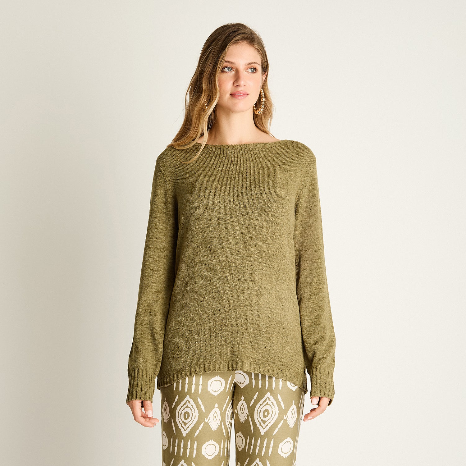 Sweater Verde Punto Fino