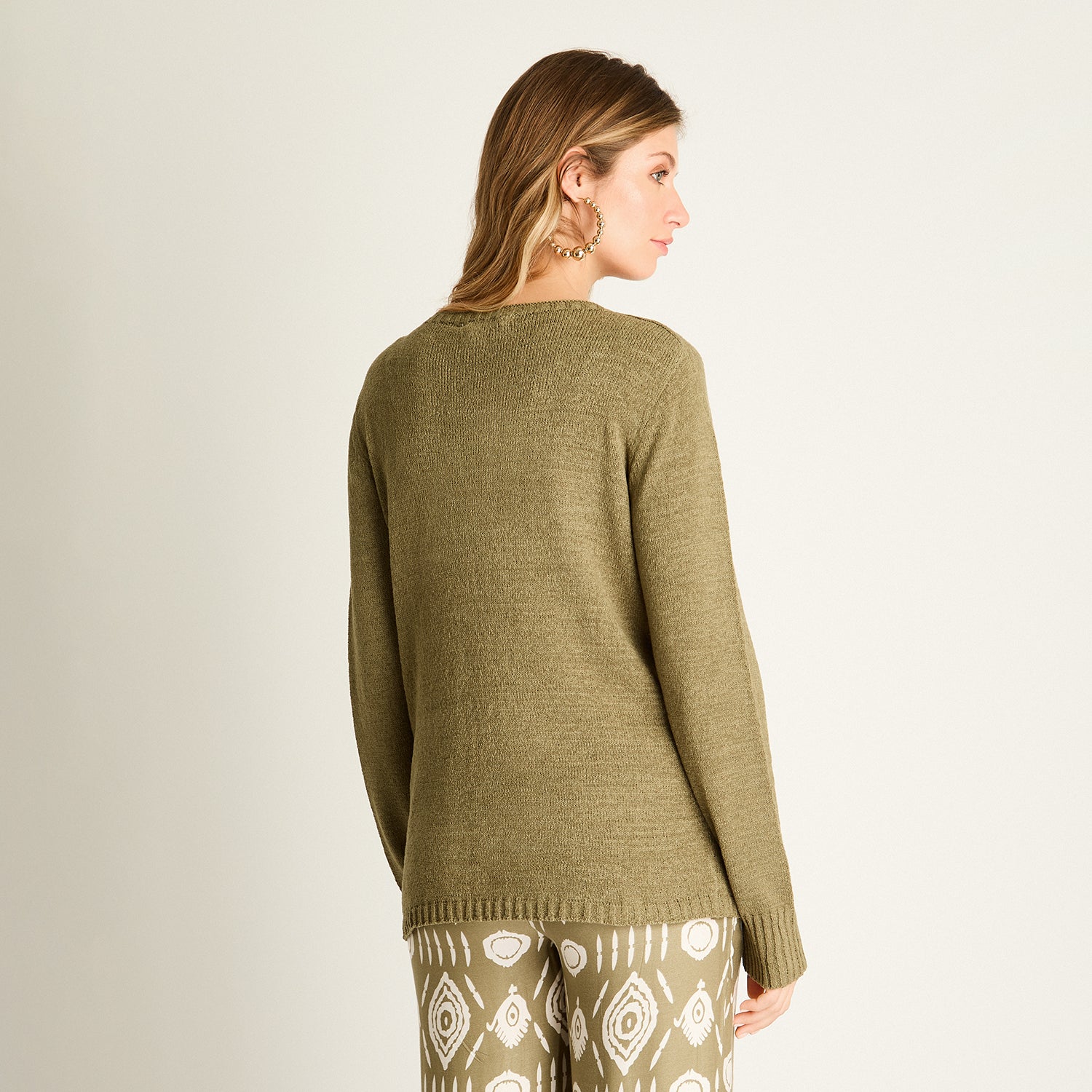 Sweater Verde Punto Fino