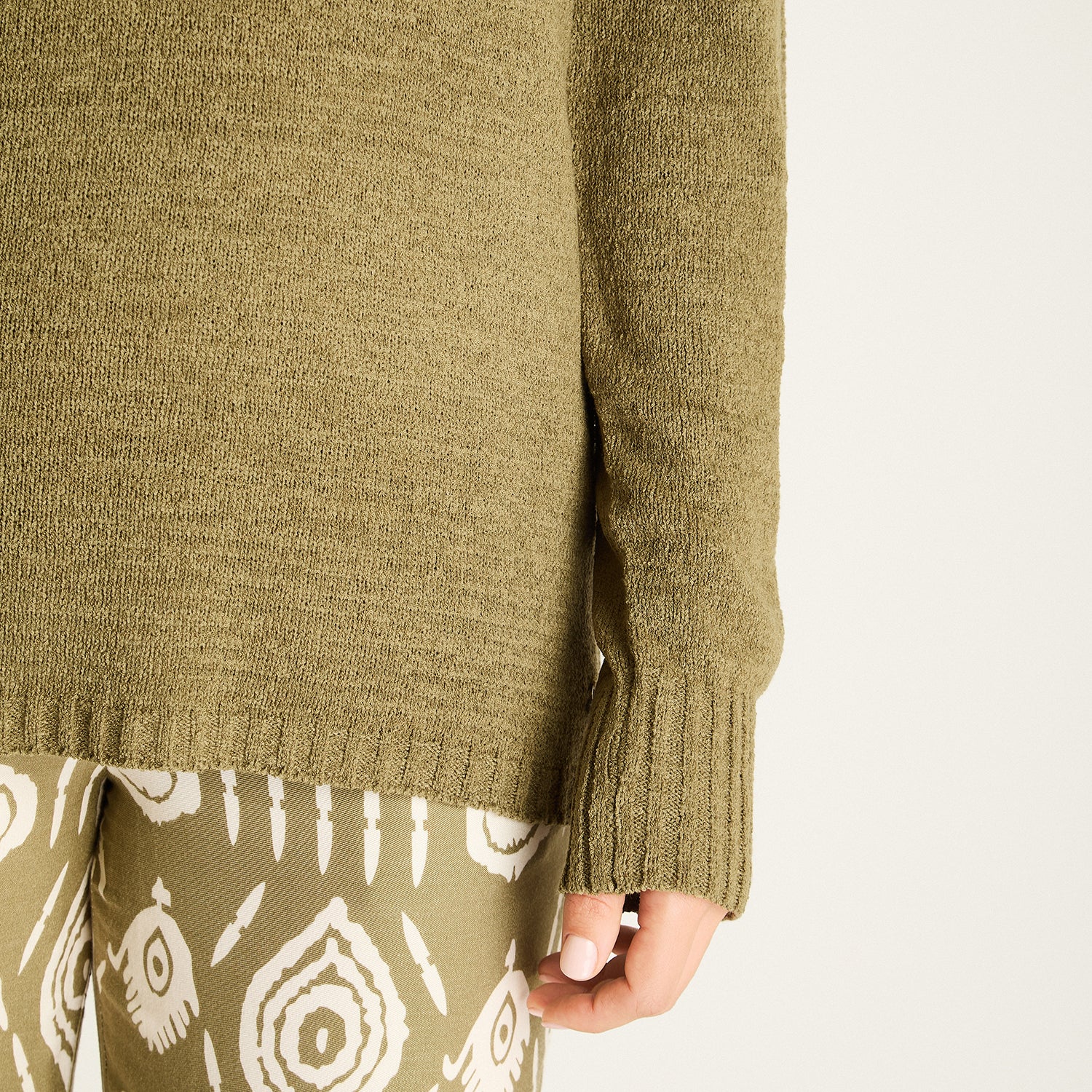 Sweater Verde Punto Fino
