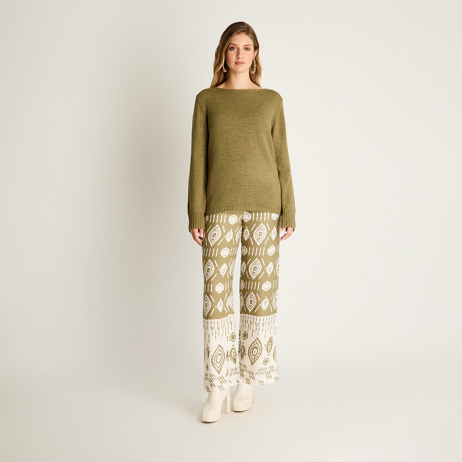 Sweater Verde Punto Fino