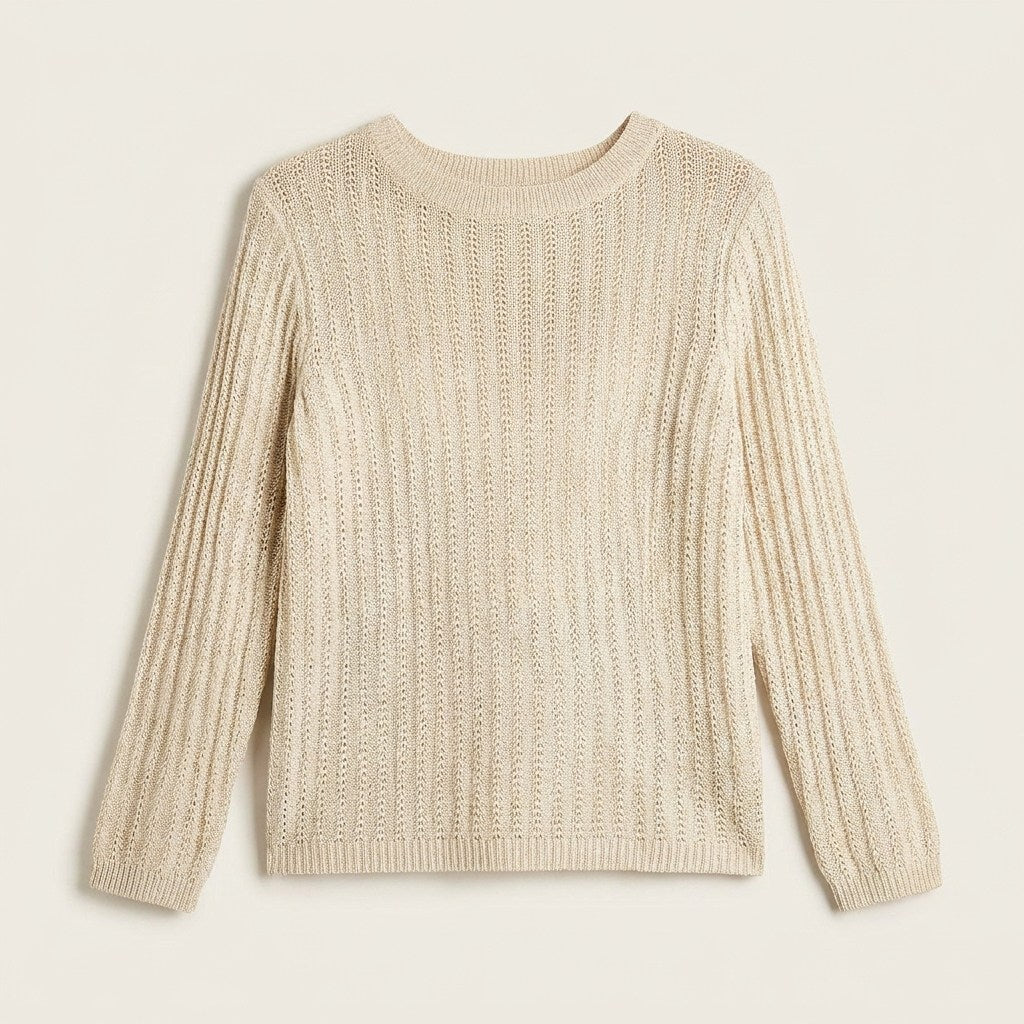 Sweater Beige Liviano en plano