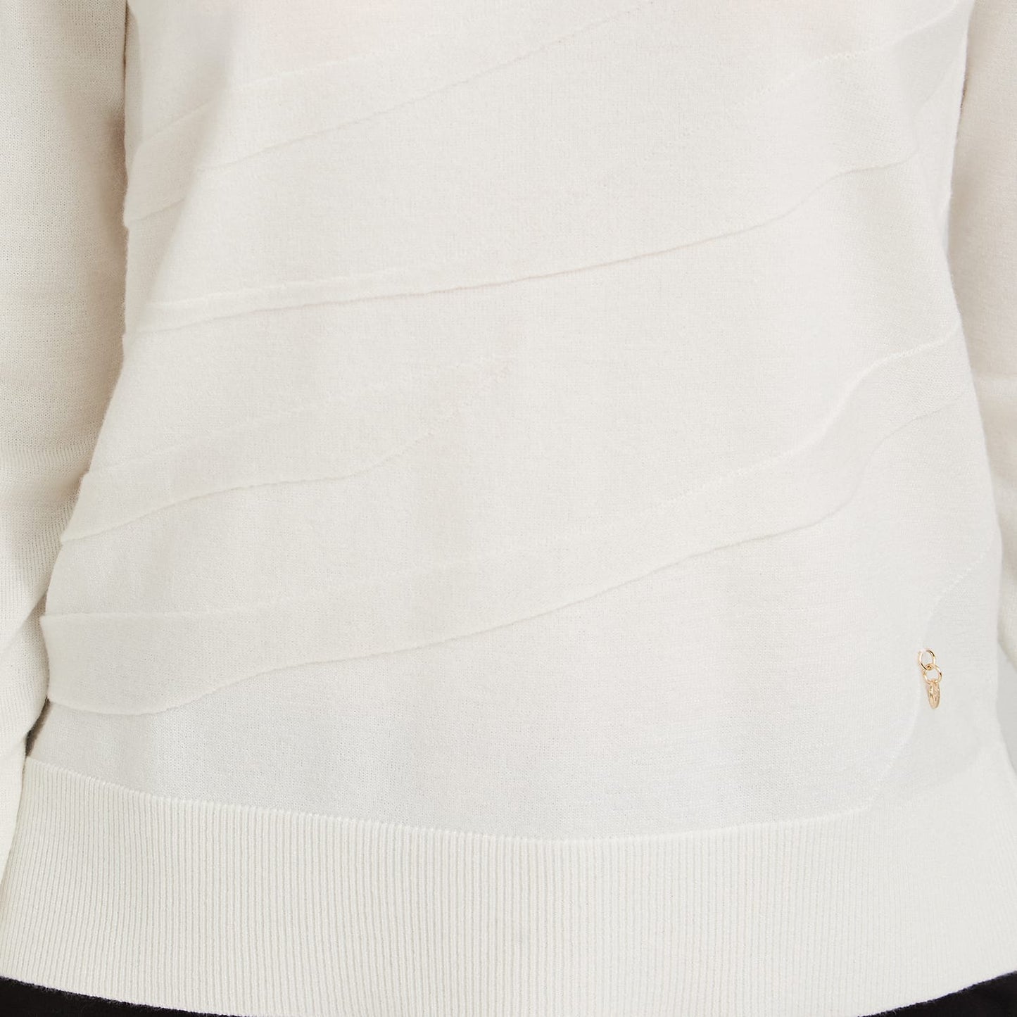 Sweater Escote Redondo con Lurex Crudo