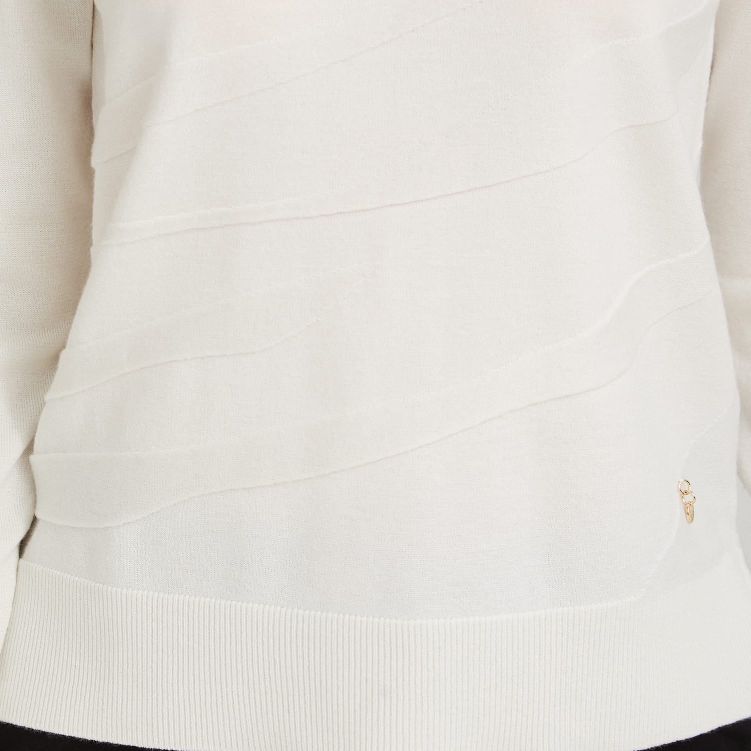 Sweater Escote Redondo con Lurex Crudo
