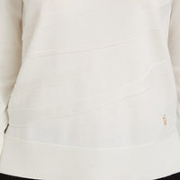Sweater Escote Redondo con Lurex Crudo