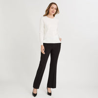Sweater Escote Redondo con Lurex Crudo