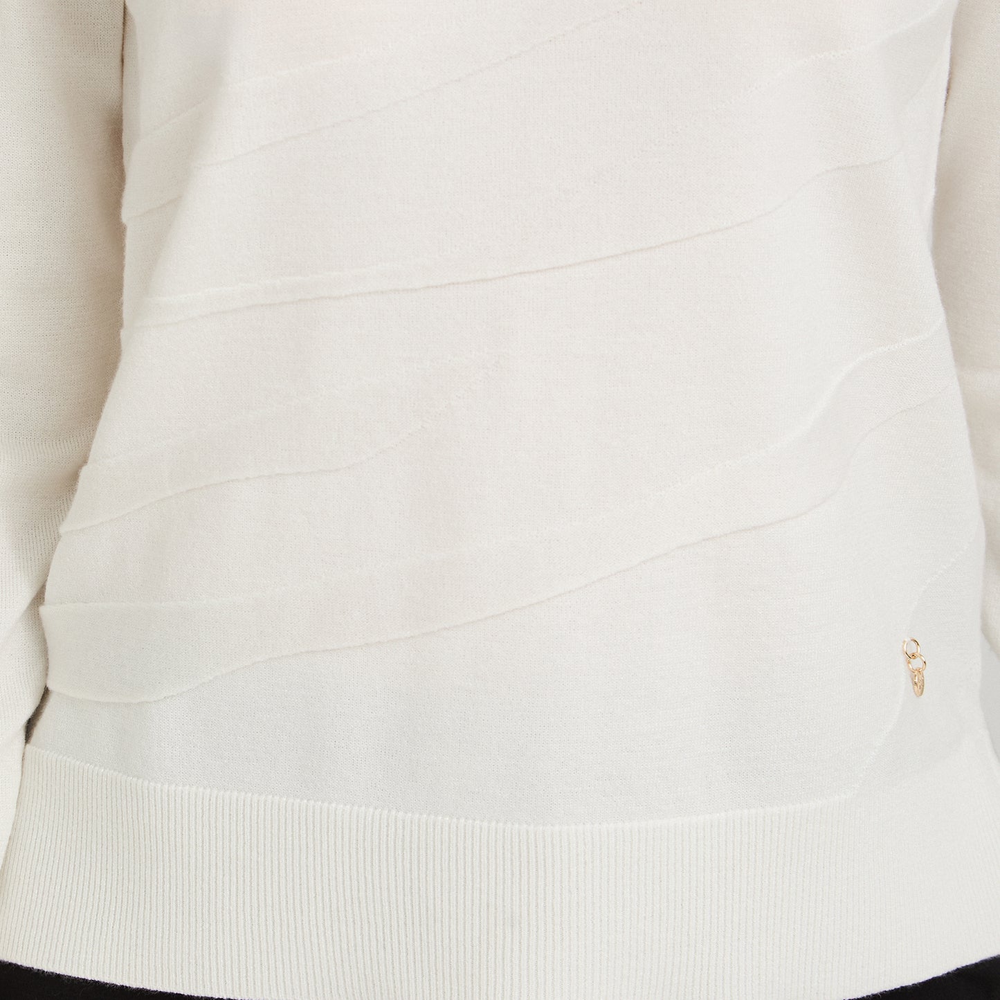 Sweater Escote Redondo con Lurex Crudo