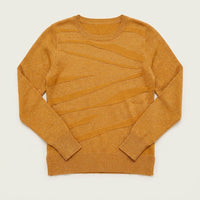 Sweater Escote Redondo con Lurex Mostaza en plano