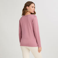 Sweater con Aplicación de Strass Rosado
