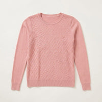 Sweater Escote Redondo con Diseño en Delantero Rosado en plano