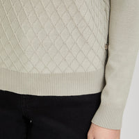 Sweater Escote Redondo con Diseño en Delantero Verde