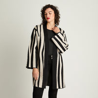 Tapado Manga Larga Jacquard Negro Curvi