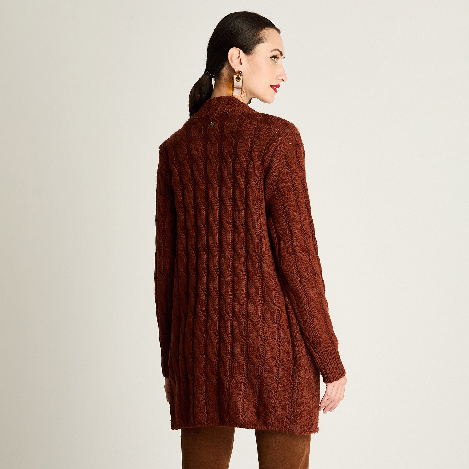 Tapado Mix Boucle-Tejido Terracota