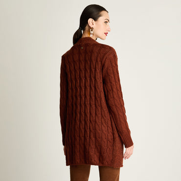 Tapado Mix Boucle-Tejido Terracota