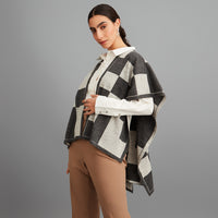 Ruana Gris Alpaca Diseño - Lorenzo di Pontti