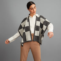 Ruana Gris Alpaca Diseño - Lorenzo di Pontti