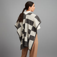 Ruana Gris Alpaca Diseño - Lorenzo di Pontti