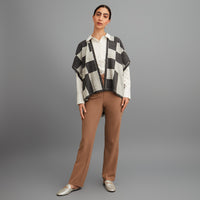 Ruana Gris Alpaca Diseño - Lorenzo di Pontti