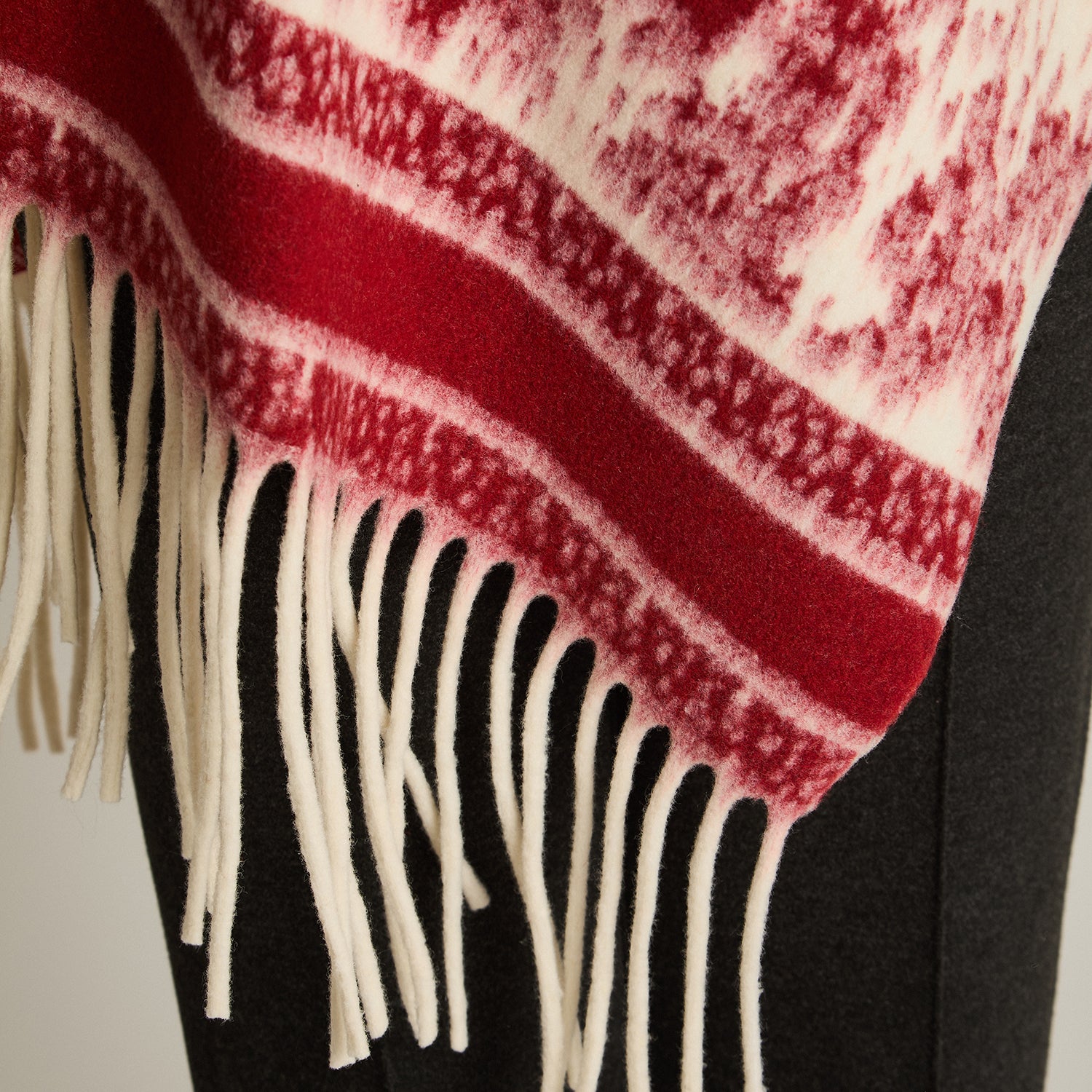 Poncho Rojo No Aplica Elasticidad Media Sin Forro Calce Normal Tela Tejido