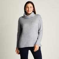 Polera Lanilla Manga Larga Cuello Bote Indigo