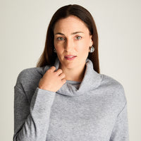 Polera Lanilla Manga Larga Cuello Bote Indigo