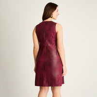 Vestido Corto Burdeo Sin Mangas