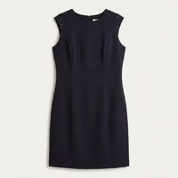 Vestido Azul con Detalles en Hombros en plano