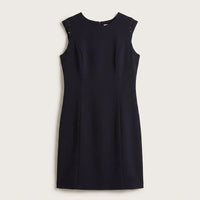 Vestido Azul con Detalles en Hombros en plano