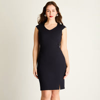 Vestido Azul Entallado